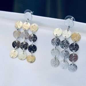 Tier Drop Disc Earrings
